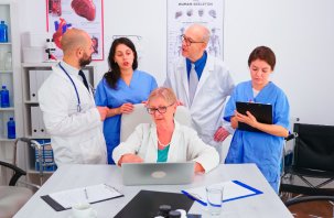 Healthcare team collaborating